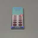 BTArtbox Press On Nails Short - Press on Nails Red Short Oval Nails Fake Nail with Nail Glue, Fit Perfectly, Reusable Stick On Nails in 16 Sizes, 32 Nail Kit, Grape