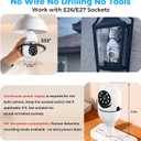 Light Bulb Security Camera 2 Packs, 5G&2.4GHz 2K Security Cameras Wireless Outdoor 360° PTZ Cameras for Home Security with Color Night Vision, 2 Way Talk, AI Human Detection, Screw in Light Socket