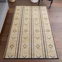 nuLOOM Aubriella Striped 5x8 Jute Area Rug for Dining Room Living Room, Natural/Black