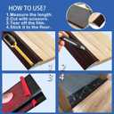 Vinyl Floor Transition Strip Door Threshold Self Adhesive 36 inch, Thresholds for Doorways, Edge-Reducer Transition-Strips for Door/Floor (Light Brown)