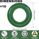 Ziliny 10 Pack Sprinkler Head Protector Donut, 3.35'' ID / 6.3'' Od Fits Pop up & Fixed Spray Heads, Plastic Lawn Sprinkler Ring Prevents Grass Overgrowth & Mower Damage, Green