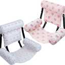 Threehoney 2 Pack Large Pool Chair Floats Adult Inflatable Pool Lounge Chair Summer Pattern Water Floating Chair Adjustable Pool Float Hammock for Swimming Pool Beach Party Game