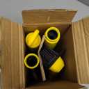 JEHONN Rubber Broom with Squeegee, Pet Hair Remover 52.8 inches Long Handle, Push Fur Removal Tool with Portable Detailing Lint Brush for Fluff Carpet, Window, Tile, Hardwood Floor Cleaning (Yellow)