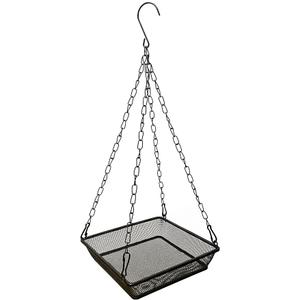 Hanging Bird Feeder Tray Platform Metal Mesh Seed Tray for Bird Feeding Outdoor Garden Decoration for Backyard Attracting Wildbirds
