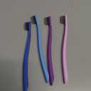 Grin Charcoal-Infused 100% Recycled Toothbrush, Medium, 4 Count, Purple, Suitable for Sensitive Teeth and Gums