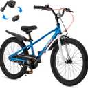 RoyalBaby EZ Kids Bike, 12-20 Inch Balance & Pedal, Safer for Beginners, 20 Inch, Dual Handbrakes