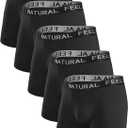 Natural Feelings Mens Underwear Coolzone Boxer Briefs for Men Pack Stretch Performance Quick Dry Sports Underwear (Large)