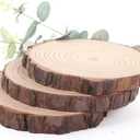 Natural Pine Wood Slabs Untreated 6-7 inches Diameter x 3/5" Thick Large 3 Pieces Solid Wood Slices for Weddings, Table Centerpieces, DIY Projects or Decoration