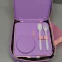 Fimibuke Bento lunch Box Set for Kids Adult with 8oz Insulated Food Jar, Lunch Bag & Sauce Cup, Leakproof Dishwasher Safe Toddler Lunch Food Container with 3-4 Compartment for School Girls Boys