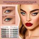 Lash Clusters with Bottom Lashes Cat Eye Lash Cluster Eyelash Extensions Wispy C Curl Fox Eye Lashes Left&Right Fluffy Eyelashes Clusters, by Momolash