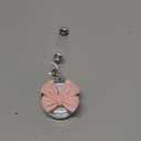 Retractable Badge Reel, Pink Butterfly Bow Tie Design, Badge Holder with Swivel Alligator Clip for ID Cards, Nurse Teacher Employee