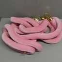 Riakrum 4 Pieces Pink Velvet Stanchion Rope 5 Feet Velvet Ropes with Gold Clasps for Party Hotels Wedding Movie Theaters Grand Openings Crowd Control Barrier Supplies