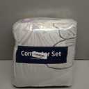 Menghomeus Floral Comforter Set Full Purple Flower Pattern Printed on Grey, Soft Microfiber Bedding Set Lightweight Boho Bed Set for All Season, 3 Piece