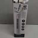 Yoidesu Bladeless Tower Fan, Portable Adjustable Speed Silent Compact Space Saving USB Desk Bladeless Fan with Light for Home Bedroom Office (Black)