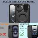 MMHUO for iPhone 16e Case with Adjustable Camera Cover Stand & Screen Protector,[Compatible with MagSafe] [Military Grade Protection] Shockproof Phone Case for iPhone 16e 2025 6.1 inch,Blue