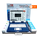 130 Functions Children Spanish and English Learning Language Toys Intelligent Kids Laptop Learning Machine With Mouse
