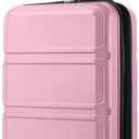 Kono Carry On Luggage 22x14x9 Airline Approved with Spinner Wheels,Lightweight PC+ABS 20 Inch Luggage with TSA Lock,Expandable Hard Shell Carry On Suitcases for Men Women,Pink