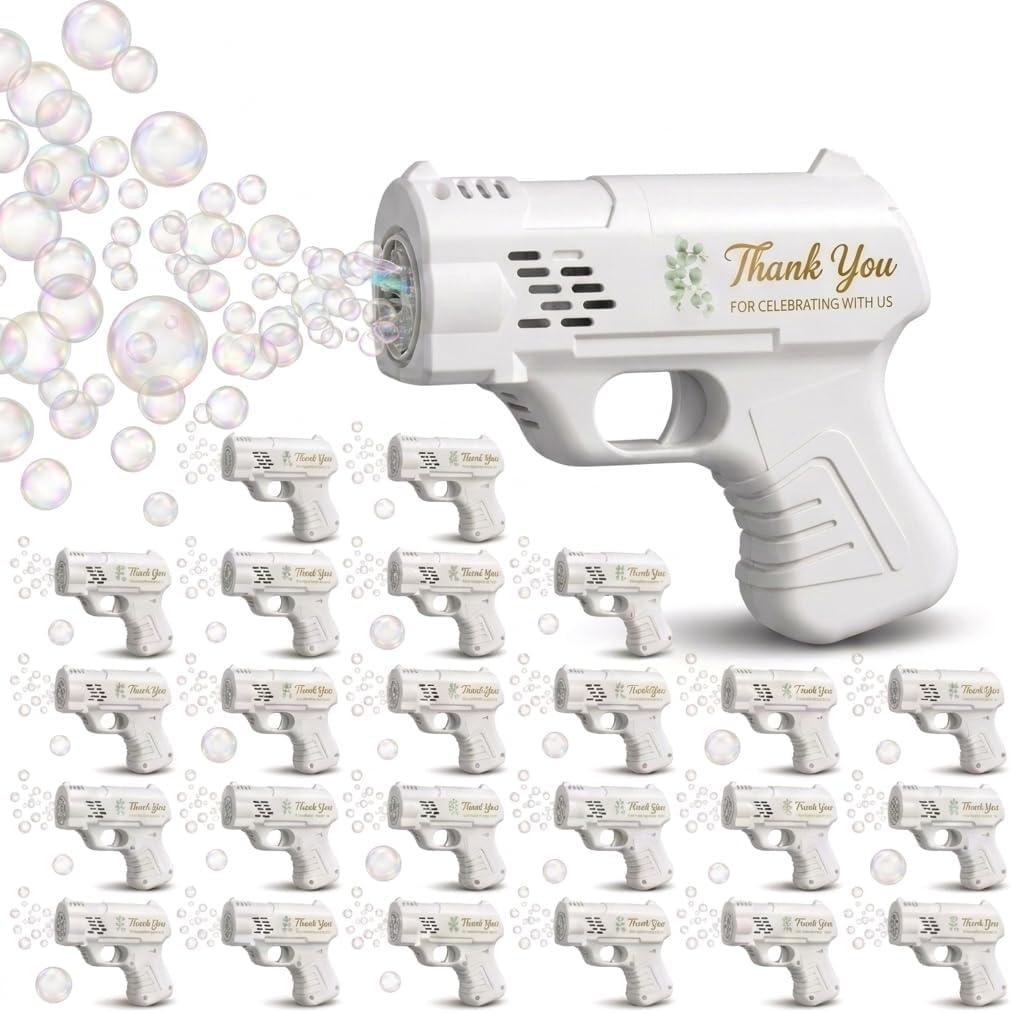 24 Pack Wedding Bubble Machine,White Bubble Machine Party Favors with 30 Bubble Refills,2 Screwdrivers,Wedding Bubbles Bulk for Guests,Reception Ceremony Exit,Batteries Not Included, 6 x 2 x 5.3 inches