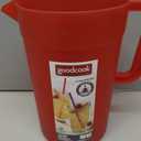 GoodCook 1-Gallon Plastic Airtight Pitcher with Vacuum Seal Lid, 1 Gallon, Red