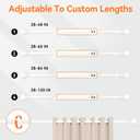 White Curtain Rods for Windows 28 to 48 Inch, 5/8" Diameter Heavy Duty Metal Adjustable Small Curtain Rod With Bracket(2.3-4 Feet)