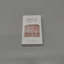 2 x Coffee Brown Press on Nails Almond Medium Fake Nails Solid Color Full Cover Artificial False Nail Glossy Manicure Glue on Acrylic Nail for Women