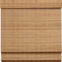 LazBlinds Cordless Bamboo Roman Shades, Light Filtering Window Treatment, Roll Up Bamboo Blinds for Windows, 32'' W x 60'' H