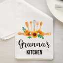 Granna's Kitchen Towel - Tea Towel Kitchen Decor Sunflower Watercolor - Granna's Birthday Gift - New Home Gift - Kitchen Soft and Absorbent Kitchen Tea Towel
