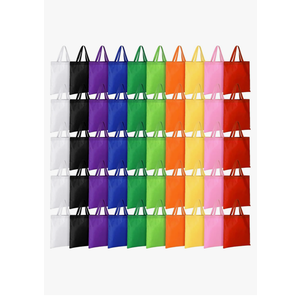 Woanger 100 Pcs Bulk Tote Bags 15'' x 16'' Reusable Fabric Shopping Canvas Bags Cloth Totes with Handles