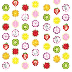 Duraaamo 8 Packs Fruit Party Banner Decorations Twotti Frutti Paper Garland Dancing Frutti Paper Hanging Cutouts Summer Theme Banners for Summer Theme Birthday Party Supplies Decor(Fruit)