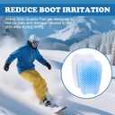2Pcs/4Pcs Ski Guards Gel Pads, 6 x 4 Inch Snowboard Shin Pads, Reusable Ski Shin Protector Pad for Ski Boot Liner Reducing Pressure