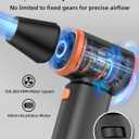 [Upgraded] Compressed Air Duster, 180000RPM High-Velocity Electric Air Duster with Stepless Speed Control, Rechargeable Portable Cordless Air Blower for Home, Car, Computer, and Keyboard Cleaning