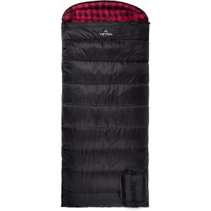 Teton Celsius XXL Sleeping Bag, Cold Weather Sleeping Bags for Adults and Kids, Camping Made Easy and Warm. Compression Sack Included, 35F, 25F, 0F, 20F Degree (Black (right zip))