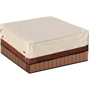 Hot Tub Cover- Square Spa Covers for Hot Tub Waterproof & Anti-UV with Corner Reinforcement, 600D Heavy Duty Oxford Fabric &4 Air Vents, 76 x 76 inch Outdoor Hot Tub Cover Protector (76"(L)x76"(W)x20"(H))
