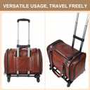 Rolling Carrier Cart with Telescopic Handle, Foldable Luggage Cart for Travel Bag, Universal Detachable Trolley with 360° Wheels & Adjustable Straps for Small Carriers Bag