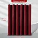 Extra Long Shower Curtain, 96 Inch Long Waffle Weave Heavy Duty Thick Cloth Bathroom Shower Curtain, Neutral Weighted Hotel Bath Curtain Set with 12 Hooks, 72x96 Burgundy