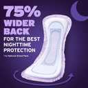 Poise Overnight Incontinence & Postpartum Pads for Bladder Leaks, 8 Drop Extra Coverage, 36 Count (Long)
