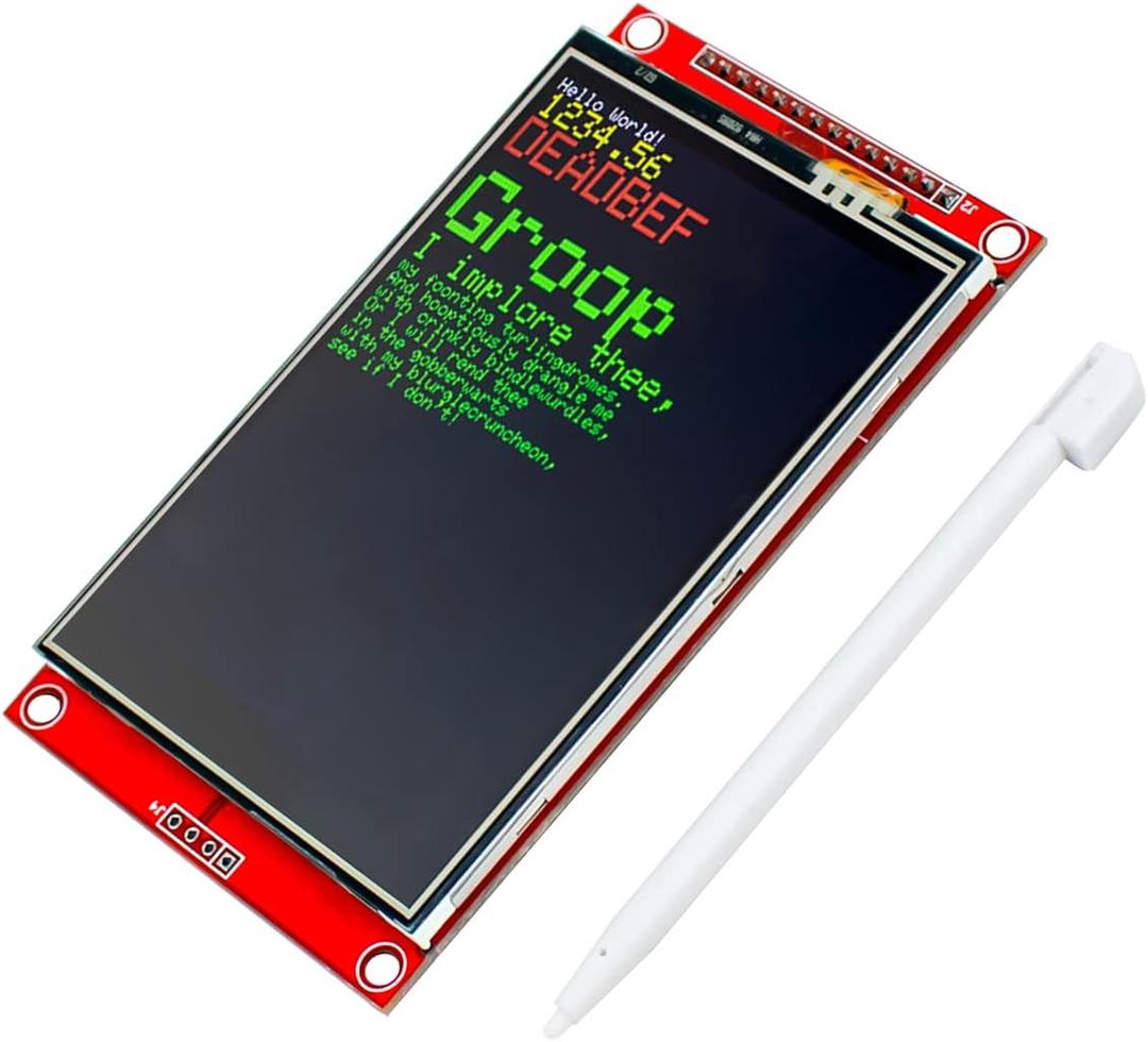 Hosyond 3.5 Inches TFT LCD Touch Screen Shield Display Module 480x320 SPI Serial ILI9488 with Touch Pen Compatible with Arduino R3/Mega2560 Development Board