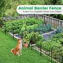 18 Pack Decorative Garden Fence Animal Barrier: 17 in(H) x 18 ft(L) Border Flower Rabbit Garden Fencing Small Arched Rustproof Metal No Dig Fence Landscape Decor for Yard