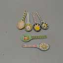 Ceramic Coffee Spoons Set of 6  Multipurpose Teaspoons for Espresso/Tea/Dessert | Assorted Bright Colors, Lead-Free | Dishwasher/Microwave Safe | Cute Decorative Spoons for Kitchen & Gifts (5.25")