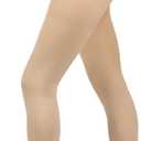 Compression Pantyhose for Women, 20-30 mmHg Footless Medical Compression Stockings, Waist High Opaque Graduated Support Compression Hose Tights for Edema, Varicose Veins, Swelling (Large, Beige)