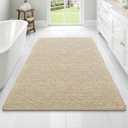 OLANLY Bathroom Rugs 70x46, Extra Soft Absorbent Chenille Bath Rugs, Rubber Backing Quick Dry, Machine Washable Bath Mats for Bathroom Floor, Tub and Shower, Home Decor Accessories, Beige