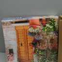 Santorini Greece Canvas Wall Art, Nature Landscape Pictures Print Rustic Scenic Paintings for Bedroom Living Room Office, Wall Decor Modern Artwork (16x16inches*4pcs)