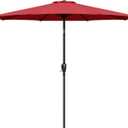 Simple Deluxe 9' Patio Umbrella Outdoor Table Market Yard Umbrella with Push Button Tilt/Crank (Red)