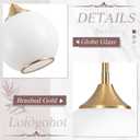 Pendant Lights Kitchen Island,Farmhouse Pendant Light with Milky Glass Globe Shade,6.29" Glass Pendant Light for Brushed Bronze Finish Farmhouse Entryway Dining Room Kitchen Island 1 Light, 6.29" X 6.29" X 59.4" Inches