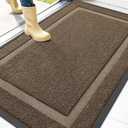 OLANLY Front Door Mat Outside 47x32, All-Season Heavy-Duty Rubber Doormat