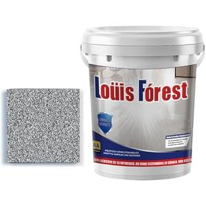 96 Oz Louis Forest Epoxy Floor Paint, Epoxy Sand Floor Paint, High Gloss Marble Effect Coating for Concrete, Waterproof, Non-Slip, for Basement, Wood Floors, Garage, Outdoor (Dark Gray, 96 OZ(3kg))