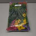 Artificial Flowers for Outdoor,12 Bundles Silk Fake Flowers,UV Resistant Realistic Plastic Faux Plants,No Fade Colorful Daisy for Porch,Patio,Garden,Window Box(6 Multicolor)
