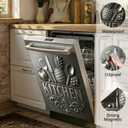 Dishwasher Magnet Cover Magnetic Refrigerator for The Front Stainless Steel