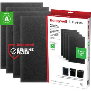 Honeywell HRF-A300 Air Purifier Pre Kit Filter, 4 Piece Set - Allergen Air Filter Targets Dust, VOC, Pet, Kitchen, and Wildfire/Smoke Odors