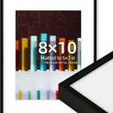 OUZUGIE 8X10 Picture Frame,Display Poster 5X7 With Mat or 8X10 Without Mat,Black Aluminum Poster Frames with Premium Acrylic,Photo Frames with Strong Corner Design for Gallery Wall and Tabletop